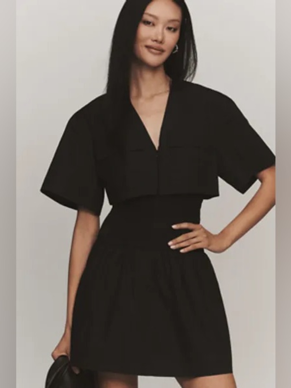NWT ANTHROPOLOGIE Mare Mare Utility Short-Sleeve Mini Shirt Dress S